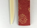 Japanese Kashikiri Yoji Toothpick Vtg Tea Ceremony Item Red Fabric Cover JK666