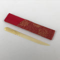 Japanese Kashikiri Yoji Toothpick Vtg Tea Ceremony Item Red Fabric Cover JK666