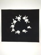 Japanese Katagami Paper Kimono Stencil Vtg Balloon Flower Bellflower Kikyo A820