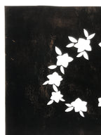 Japanese Katagami Paper Kimono Stencil Vtg Balloon Flower Bellflower Kikyo A820