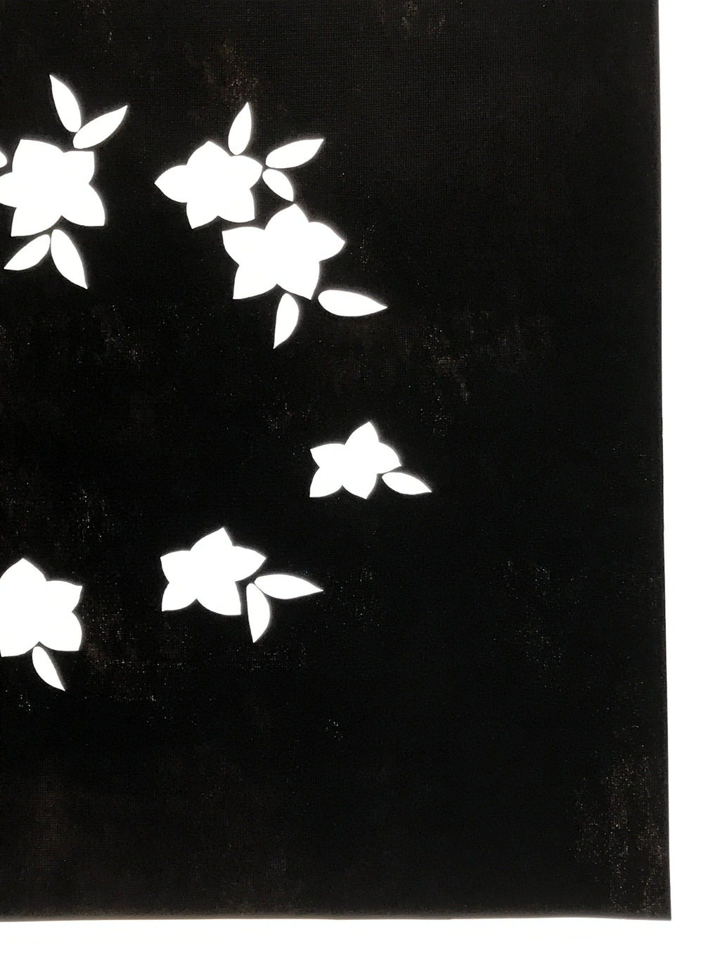 Japanese Katagami Paper Kimono Stencil Vtg Balloon Flower Bellflower Kikyo A820