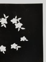 Japanese Katagami Paper Kimono Stencil Vtg Balloon Flower Bellflower Kikyo A820