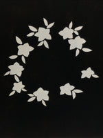 Japanese Katagami Paper Kimono Stencil Vtg Balloon Flower Bellflower Kikyo A820