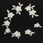 Japanese Katagami Paper Kimono Stencil Vtg Balloon Flower Bellflower Kikyo A820