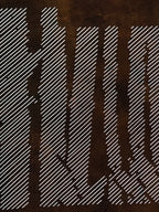 Japanese Katagami Paper Kimono Stencil Vtg Katazome Bamboo Line Shochikubai A815