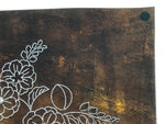 Japanese Katagami Paper Kimono Stencil Vtg Katazome Camellia Flower Tsubaki A818
