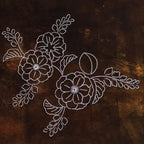 Japanese Katagami Paper Kimono Stencil Vtg Katazome Camellia Flower Tsubaki A818