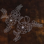 Japanese Katagami Paper Kimono Stencil Vtg Katazome Camellia Flower Tsubaki A818