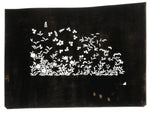 Japanese Katagami Paper Kimono Stencil Vtg Katazome Flower Garden Design A812