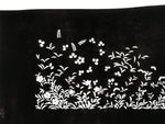 Japanese Katagami Paper Kimono Stencil Vtg Katazome Flower Garden Design A812