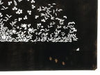 Japanese Katagami Paper Kimono Stencil Vtg Katazome Flower Garden Design A812