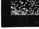 Japanese Katagami Paper Kimono Stencil Vtg Katazome Flower Garden Design A812