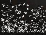 Japanese Katagami Paper Kimono Stencil Vtg Katazome Flower Garden Design A812