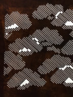 Japanese Katagami Paper Kimono Stencil Vtg Katazome Pine Dot Shochikubai A817