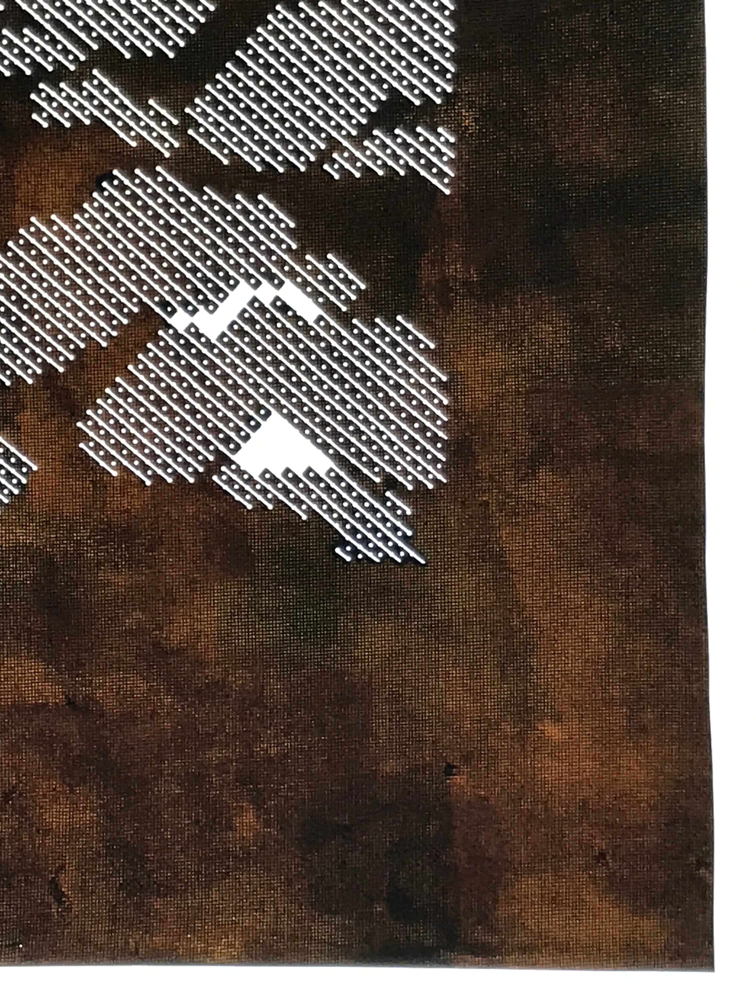 Japanese Katagami Paper Kimono Stencil Vtg Katazome Pine Dot Shochikubai A817