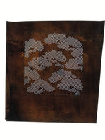 Japanese Katagami Paper Kimono Stencil Vtg Katazome Pine Line Shochikubai A816