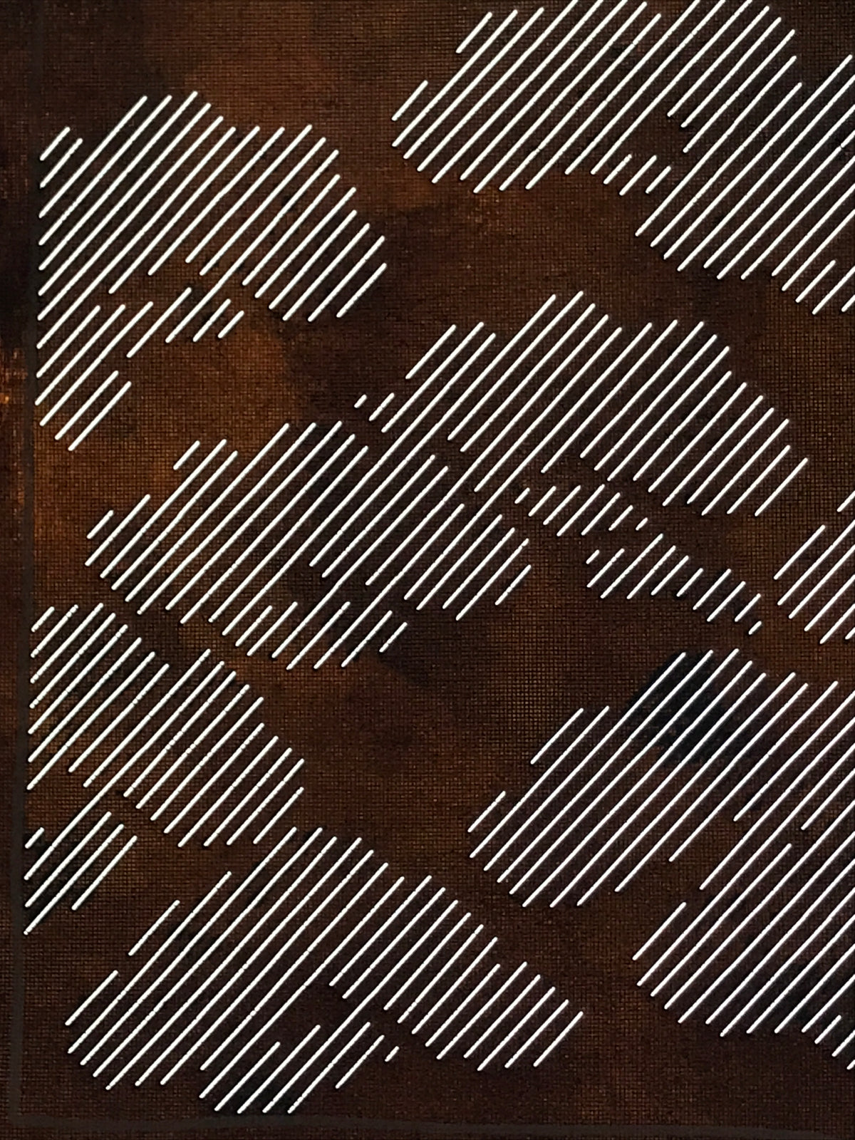 Japanese Katagami Paper Kimono Stencil Vtg Katazome Pine Line Shochikubai A816