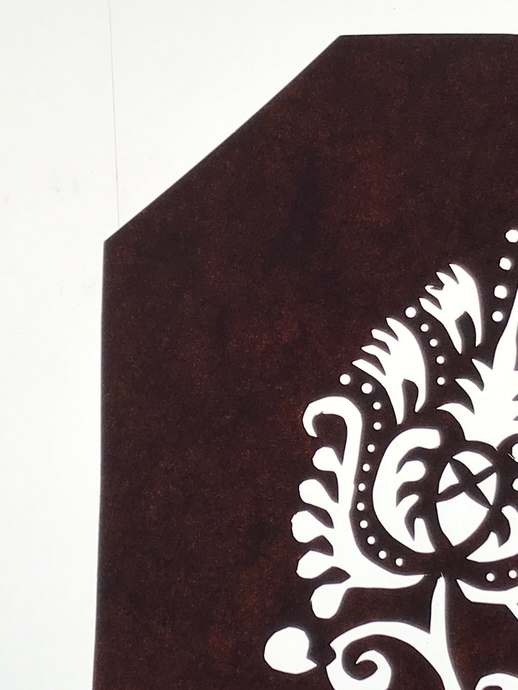 Japanese Katagami Paper Kimono Stencil Vtg Katazome Plants Floral Design A888