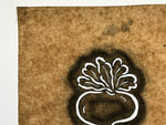 Japanese Katagami Paper Kimono Stencil Vtg Katazome Turnip Kabu Vegetable A887