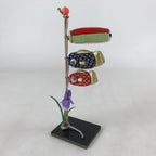 Japanese Kimekomi Koinobori Vtg Children Day Festival Blue Red Gold ID554