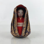 Japanese Kimono Daruma Hina Doll Vtg Girls Festival Purple Gold Red ID592