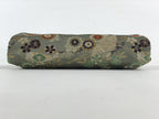 Japanese Kimono Dress Clutch Bag Vtg Green Flowers Ceremony Occasion KB68