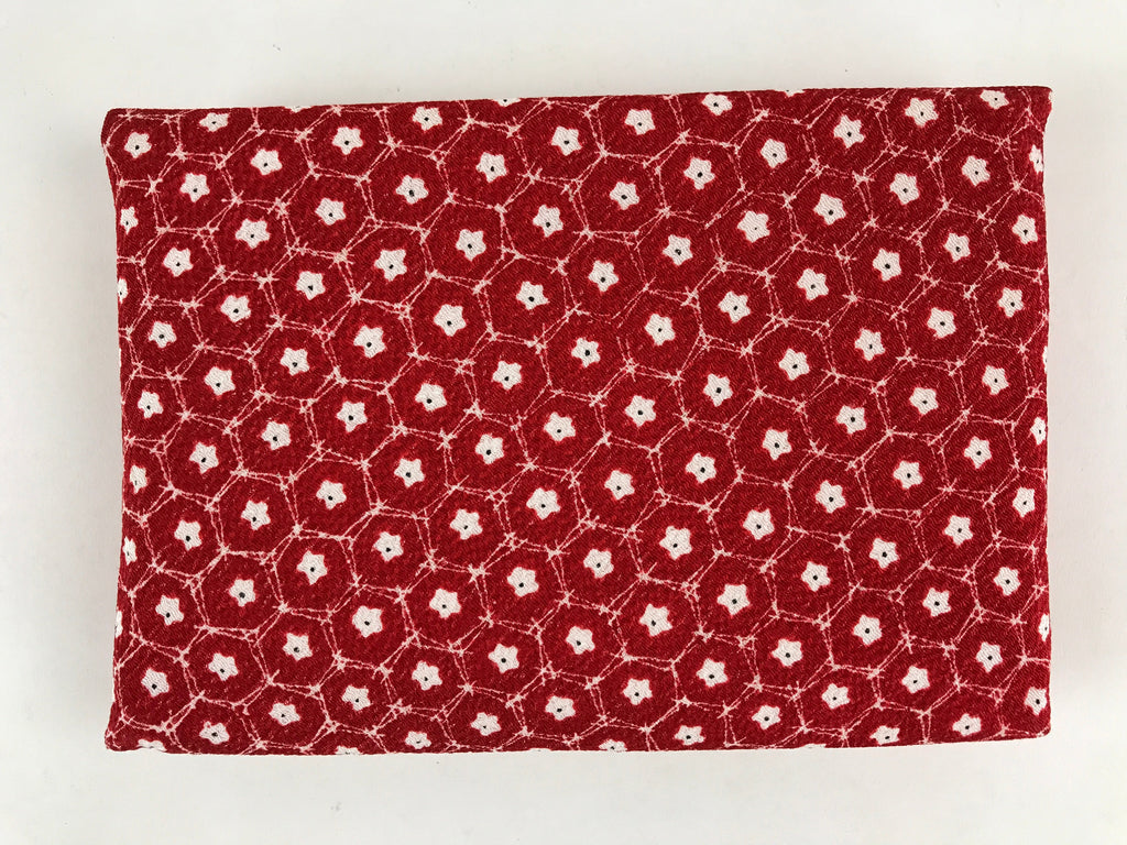 Japanese Kimono Dress Clutch Bag Vtg Red Flowers Ceremony Occasion KB67
