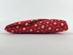 Japanese Kimono Dress Clutch Bag Vtg Red Flowers Ceremony Occasion KB67