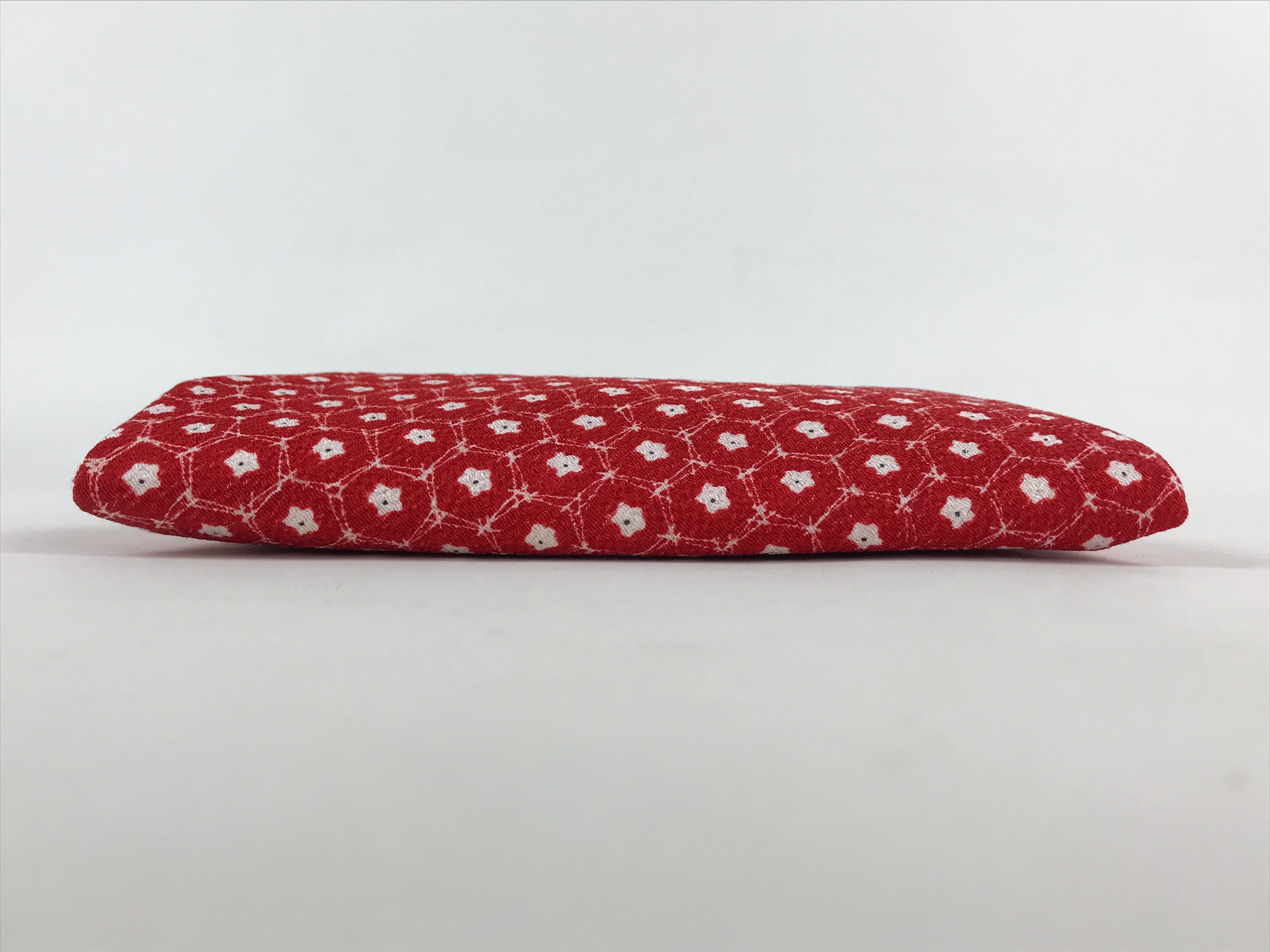 Japanese Kimono Dress Clutch Bag Vtg Red Flowers Ceremony Occasion KB67