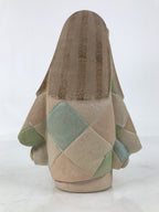 Japanese Kimono Girl Clay Doll Vtg Ningyo Figurine Long Hair Beige ST42