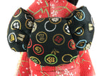 Japanese Kimono Girl Hina Doll Festival Vtg Red Fabric Room Decoration ID508