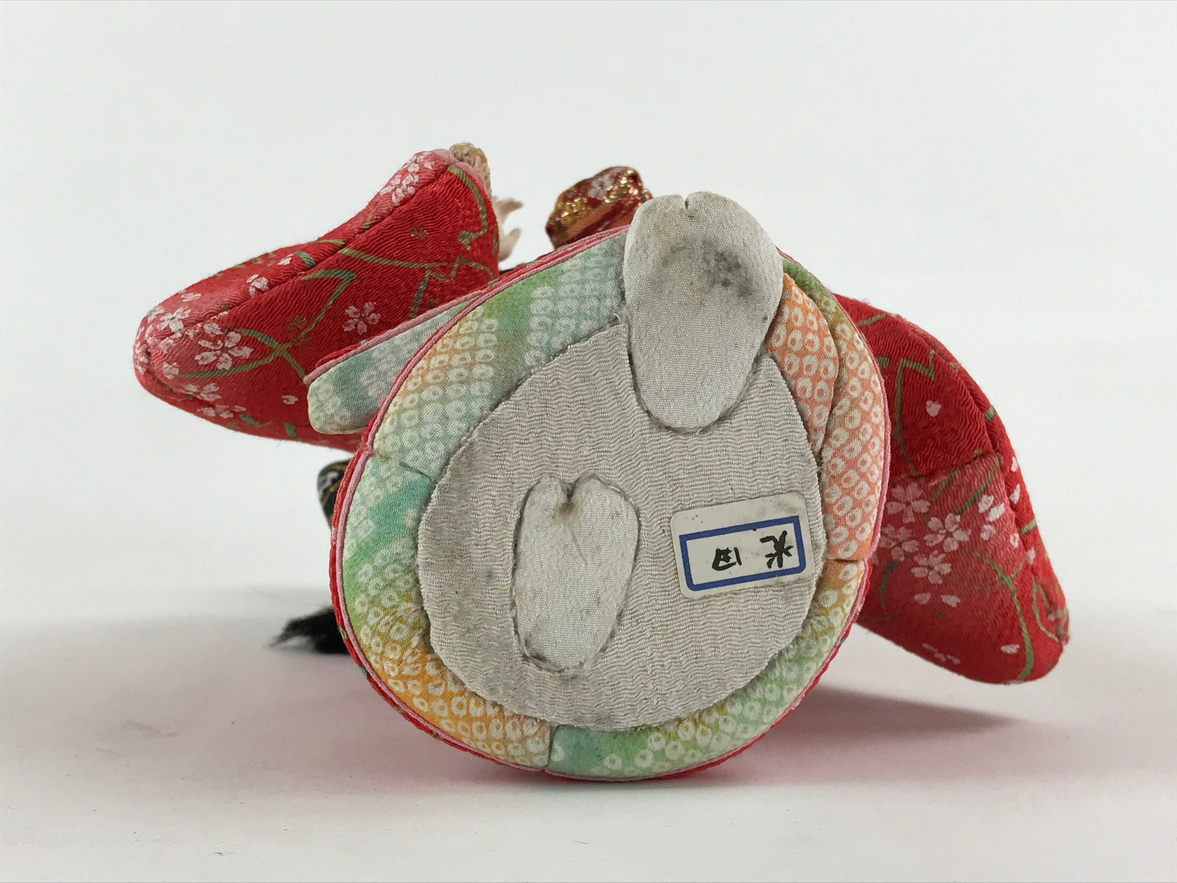 Japanese Kimono Girl Hina Doll Festival Vtg Red Fabric Room Decoration ID508