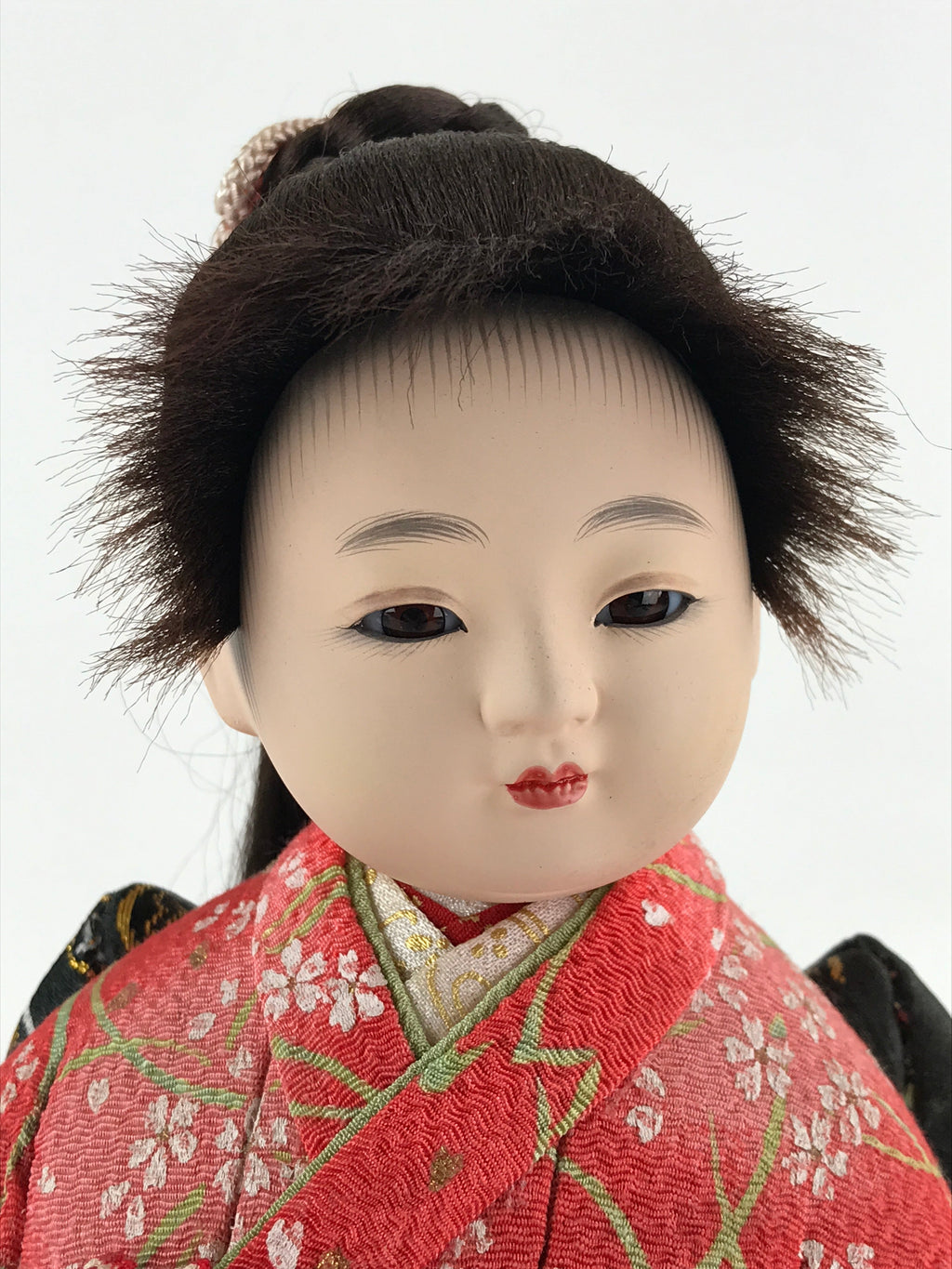 Japanese Kimono Girl Hina Doll Festival Vtg Red Fabric Room Decoration ID508