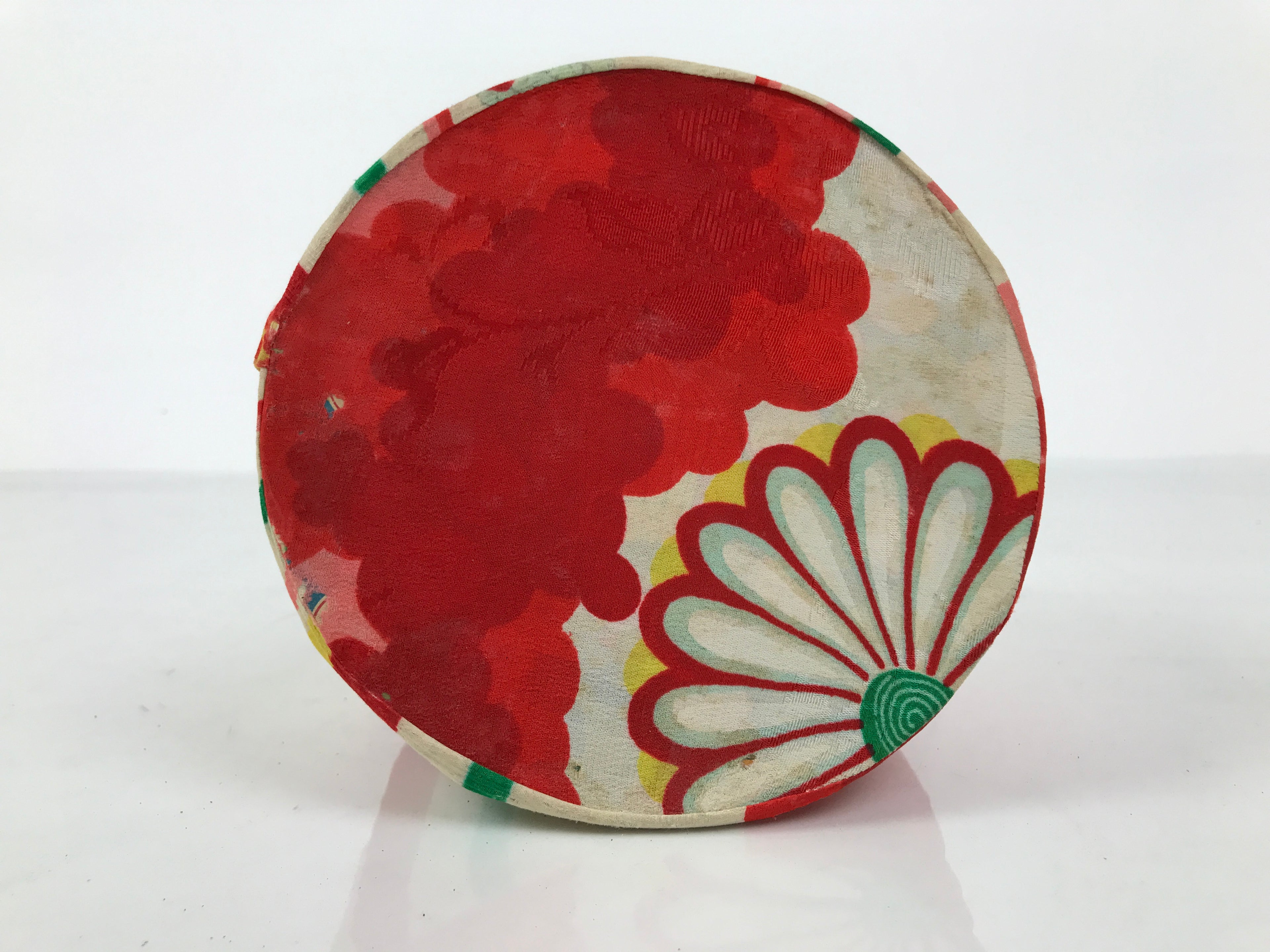 Japanese Kimono Silk Purse Kinchaku-Bukuro Bag Vtg Pouch Floral Red Pink KB98