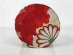Japanese Kimono Silk Purse Kinchaku-Bukuro Bag Vtg Pouch Floral Red Pink KB98