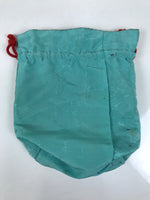 Japanese Kinchaku-Bukuro Bag Vtg Kimono Cloth Purse Pouch Geometric Floral KB95