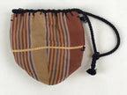 Japanese Kinchaku-Bukuro Drawstring Bag Vtg Kimono Cloth Purse Coin Pouch KB65