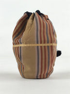 Japanese Kinchaku-Bukuro Drawstring Bag Vtg Kimono Cloth Purse Coin Pouch KB65