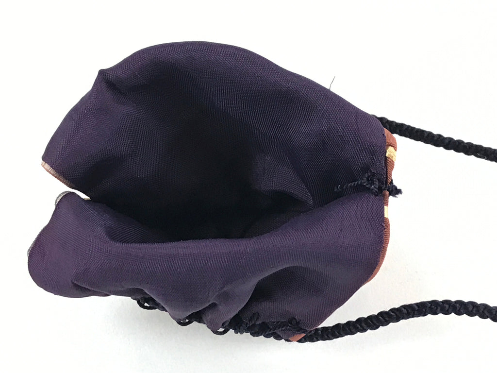 Japanese Kinchaku-Bukuro Drawstring Bag Vtg Kimono Cloth Purse Coin Pouch KB65