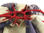 Japanese Kinchaku-Bukuro Drawstring Bag Vtg Kimono Cloth Purse Pouch Flowers KB6