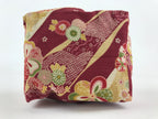 Japanese Kinchaku-Bukuro Drawstring Bag Vtg Kimono Cloth Purse Pouch Flowers KB6