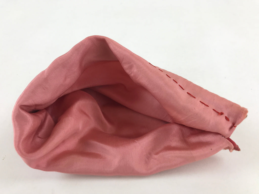 Japanese Kinchaku-Bukuro Drawstring Bag Vtg Kimono Silk Purse Pouch KB66