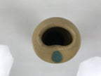Japanese Kiseto Ware Ceramic Flower Vase Vtg Ikebana Kabin Gourd Yellow FK214
