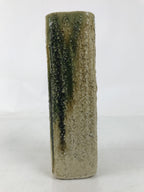 Japanese Kiseto Ware Ceramic Flower Vase Vtg Ikebana Kabin Green Yellow FK190