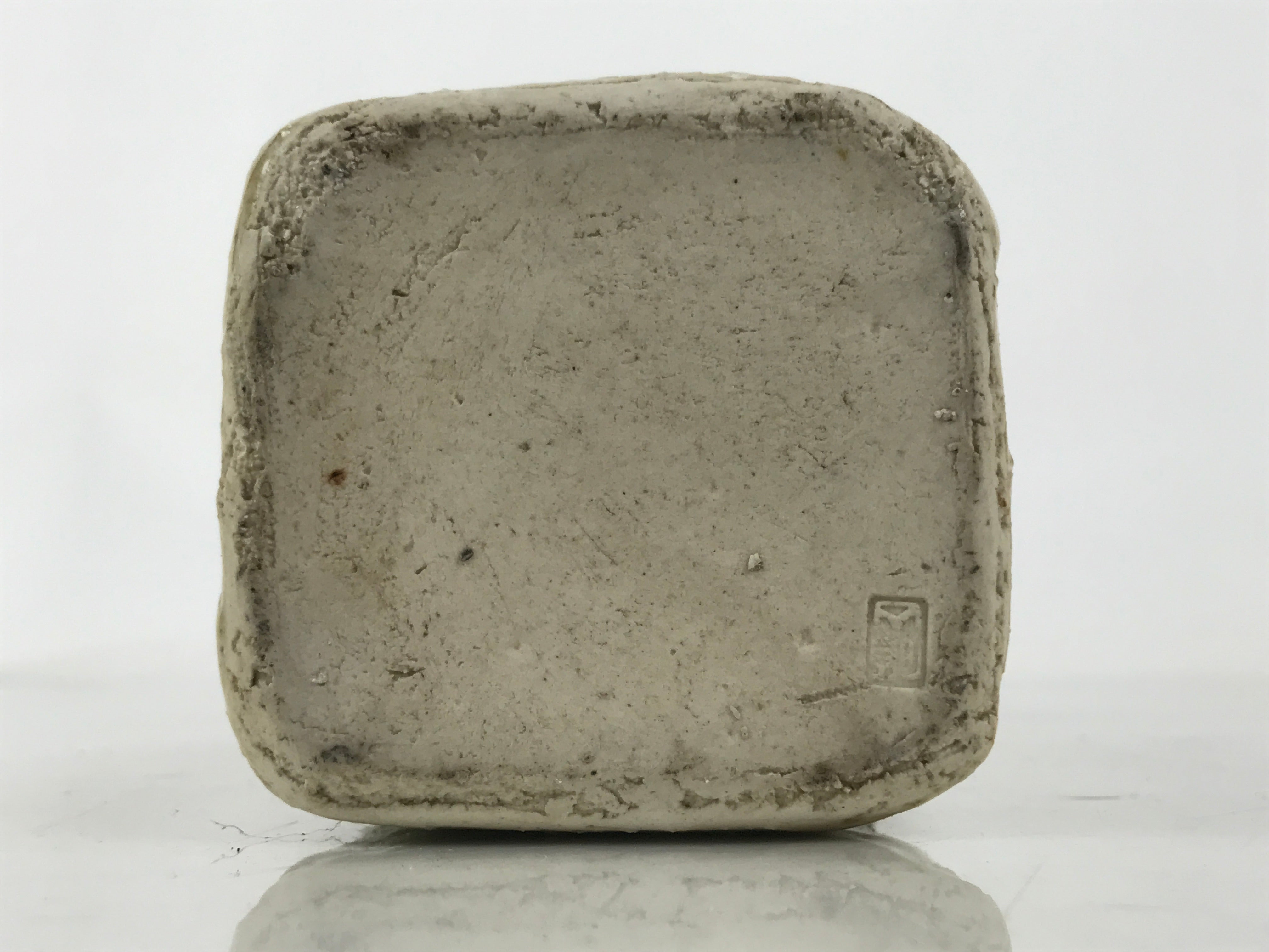 Japanese Kiseto Ware Ceramic Flower Vase Vtg Ikebana Kabin Green Yellow FK190