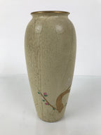 Japanese Kiseto Ware Ceramic Flower Vase Vtg Ikebana Kabin Plum Blossom FK209