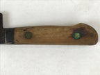 Japanese Kitchen Knife Vtg Masakane Japon Brown Steel Wood Long Hocho KN7