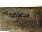 Japanese Kitchen Knife Vtg Masakane Japon Brown Steel Wood Long Hocho KN7