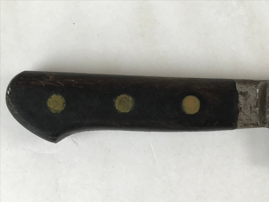 Japanese Kitchen Knife Vtg Misono Brown Steel Wood Long Hocho KN5