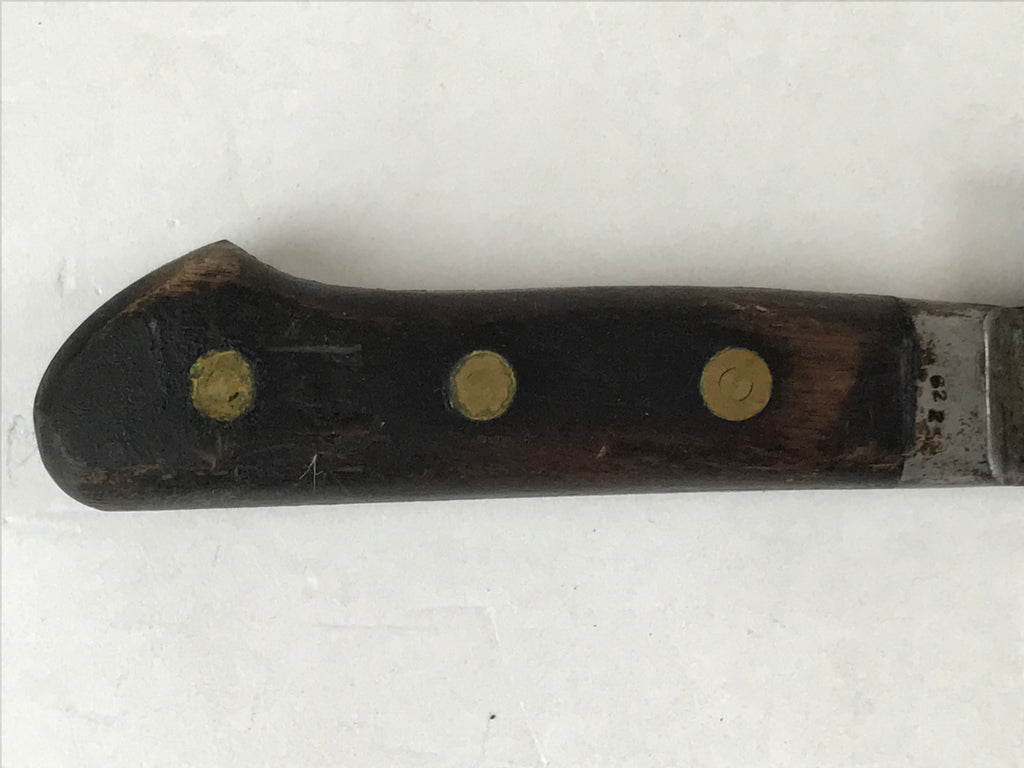 Japanese Kitchen Knife Vtg Misono Brown Steel Wood Long Hocho KN5